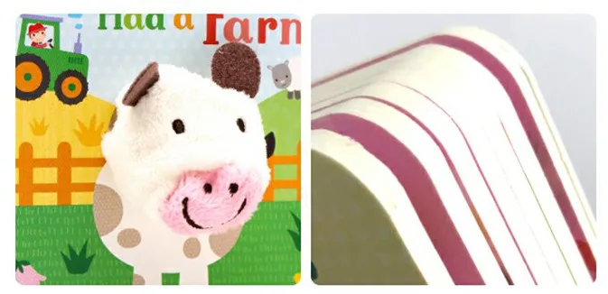 English classic nursery rhyme finger puppet book parent-child interactive cardboard book