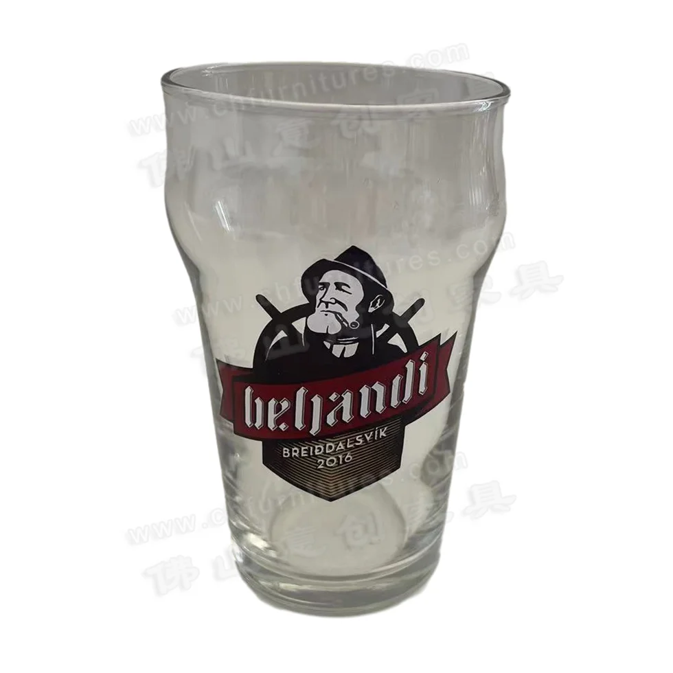 Modern Customized Pattern Transparent Small Size Beer Glasses for my brewery