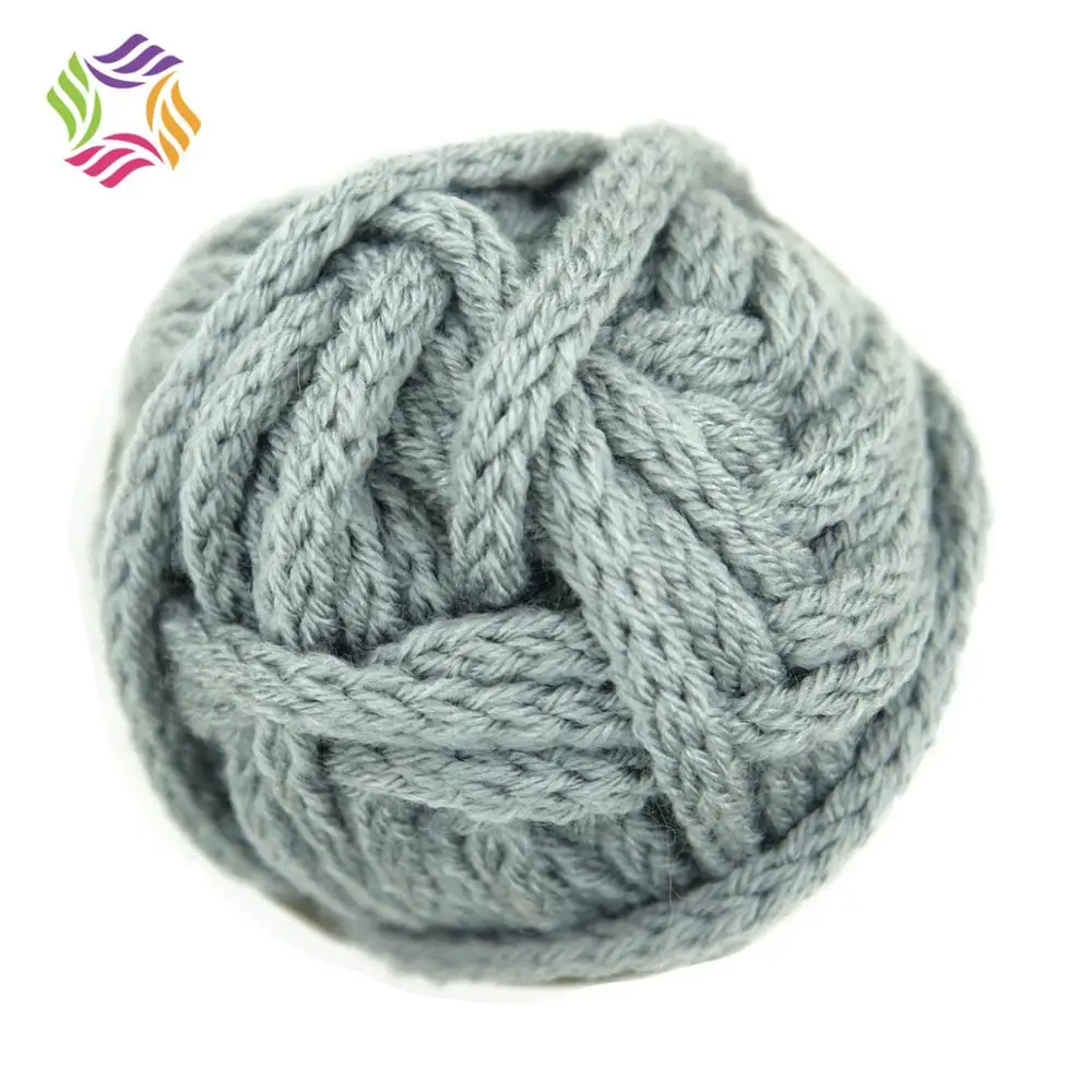 Charmkey, высокая масса, модная веревка, однотонная 100% акриловая крупная пряжа для ручного вязания одеяла, низкая цена