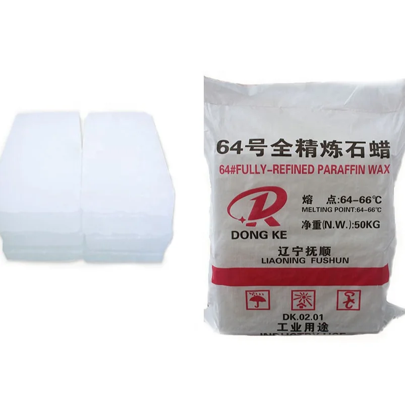 DK brand manufacturer high melting point 64/66 fully refined paraffin wax