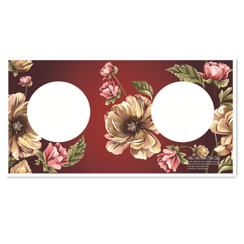 Factory made 7mm heat resistant tempered CNC drilling silk screen printing glass for gas stove