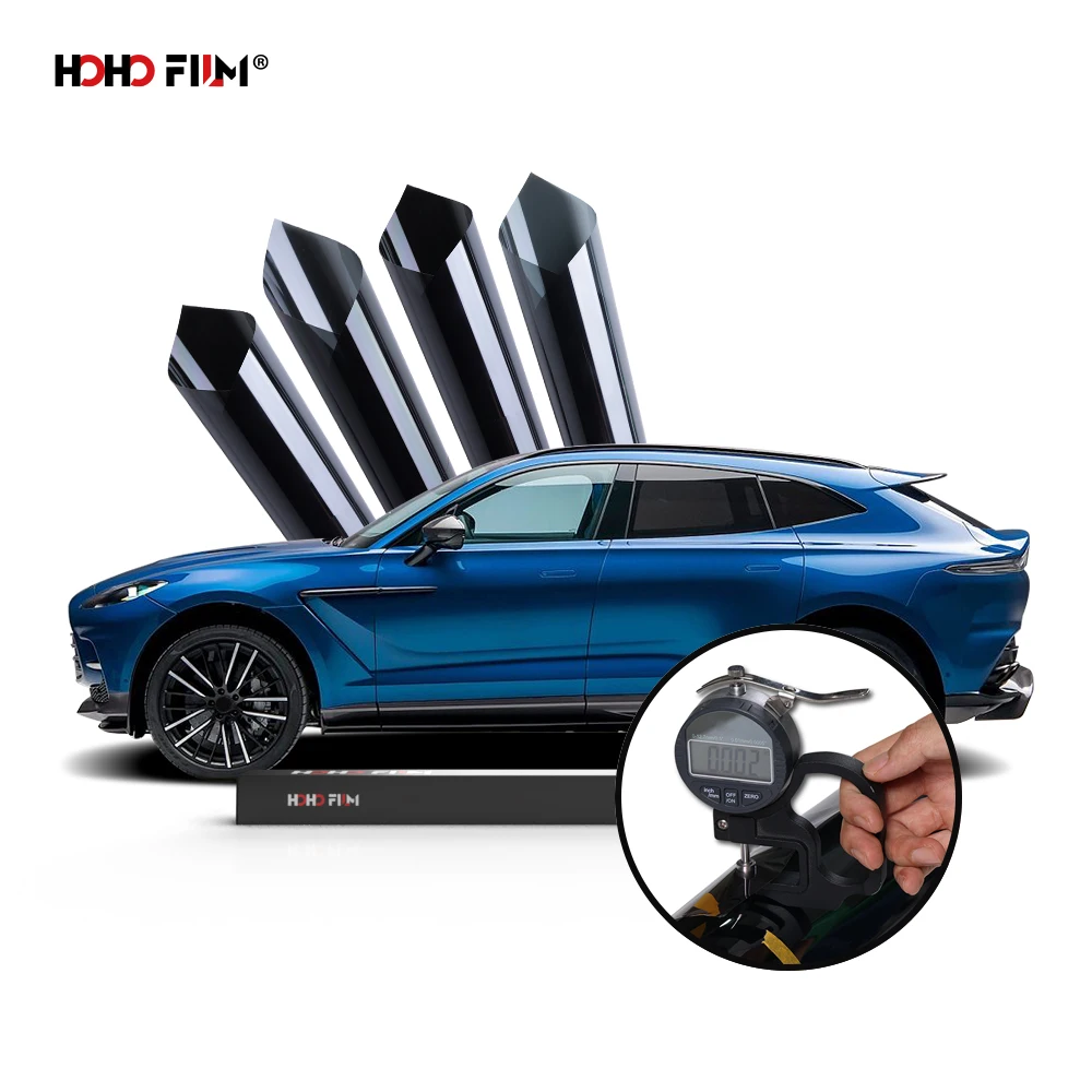 HOHOFILM 1.52x5m High Heat Insulation Sun Control Window Film Nano Ceramic Car Solar Window Tint Black Side Windshield Film