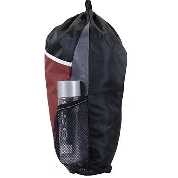 Inexpensive Cinchpack with Two Pockets canvas drawstring bag