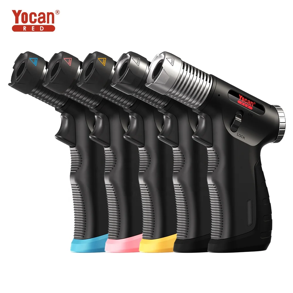 High-Tech Yocan Red Temporal Torch 8g Butane Capacity Lighter Programmable Digital Timer Lighters for Cooking