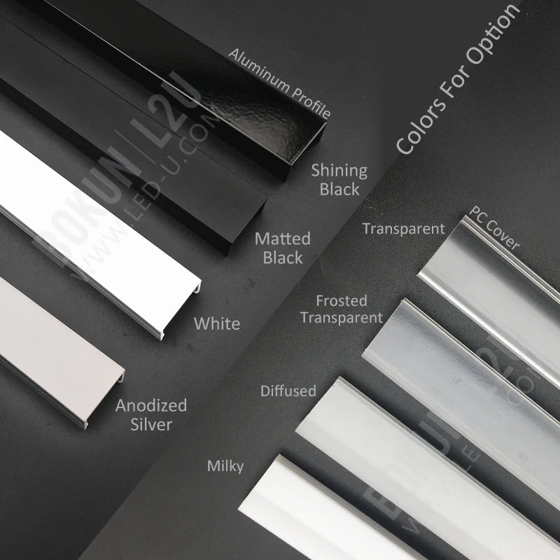 High and round aluminum profile for led strip light surface mounted extrusion linear