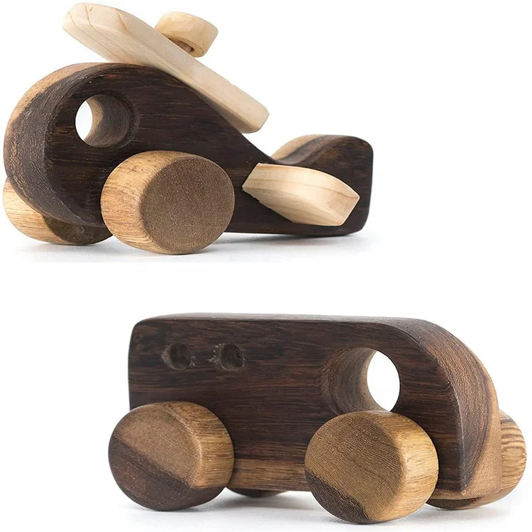 Wooden Car Set Kids Toys for 6 Months 12 Years Boys Girls Machines and Buses