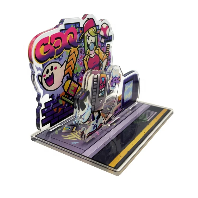 Oem Logo Ferris Wheel Custom Clear Acrylic Standee Wholesale Printing Cartoon Transparent Standee For Promotional