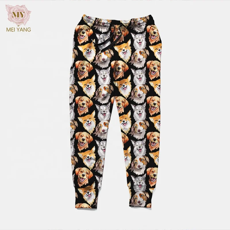 Custom 2-12 years boy kids high quality drawstring joggers 230gsm buttery soft sweatpants dog printed toddler boys pants