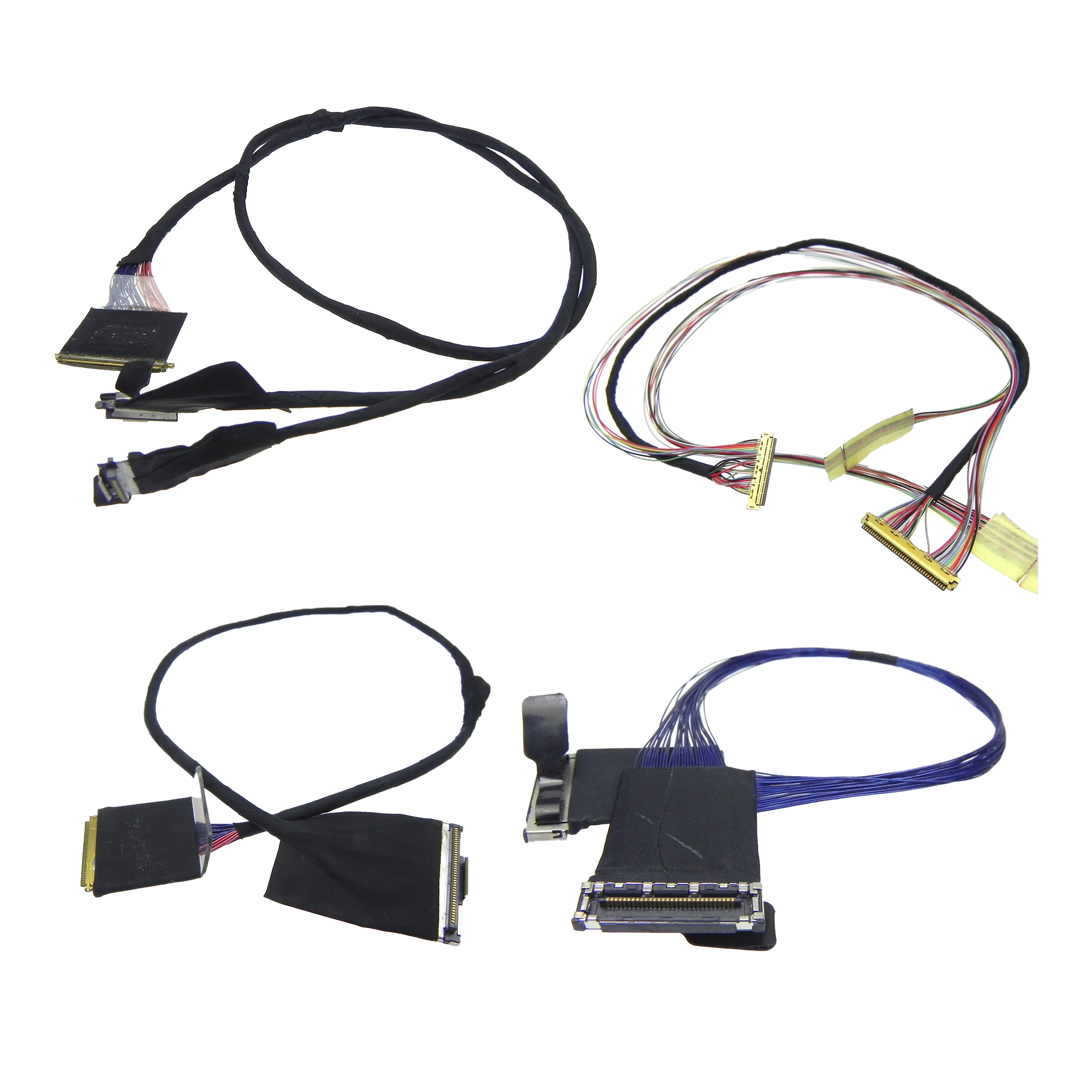 Custom 0.5MM pitch 40 50 Pin Converter Wire Harness Assembly Lvds Cable