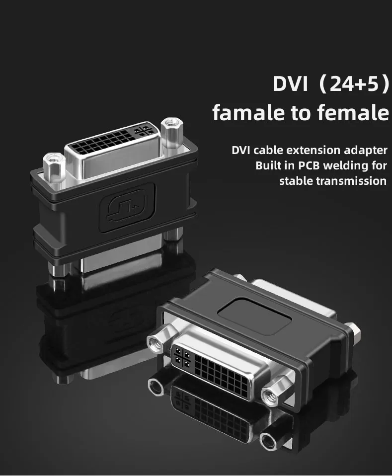 Dvi extender straight connector dvi (24+5) high-definition adapter dvi female to female computer television connector