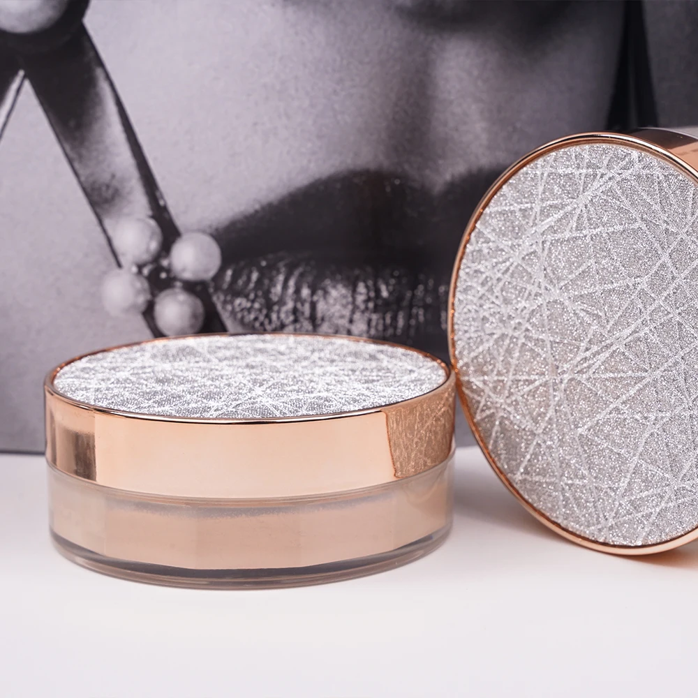 OEM private label face loose powder finishing powder makeup smooth silky vegan face powder makeup