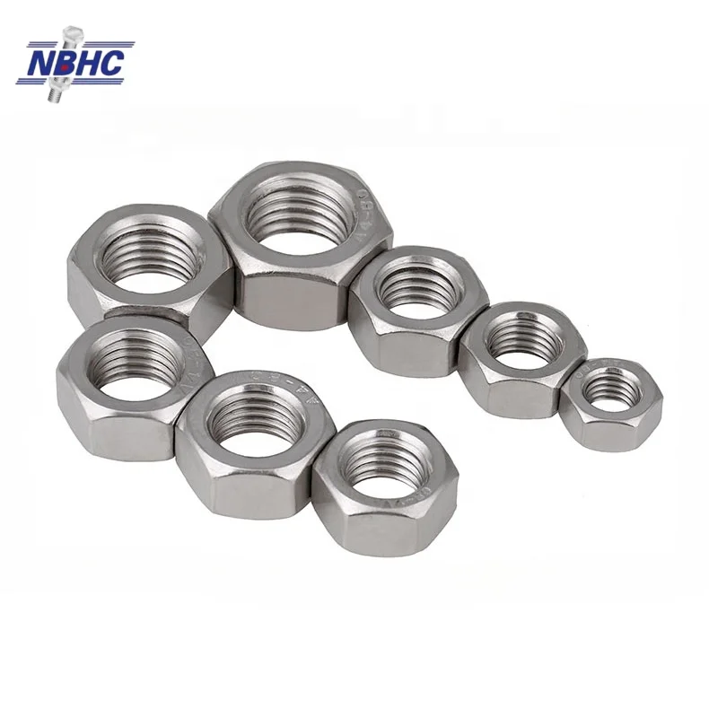NBHC001NU DIN934  galvanized high strength Hexagon Bolt Carbon steel Stainless Steel Hex Nuts hex nut hexagon nut