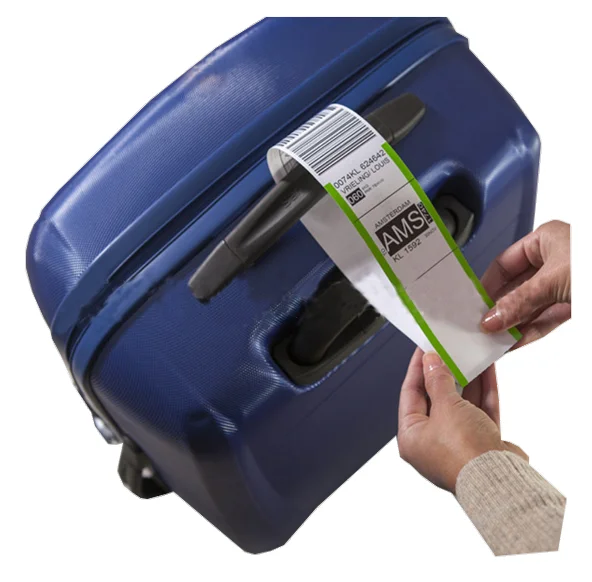 Factory custom for Airports Thermal Paper private label Airline Luggage tag
