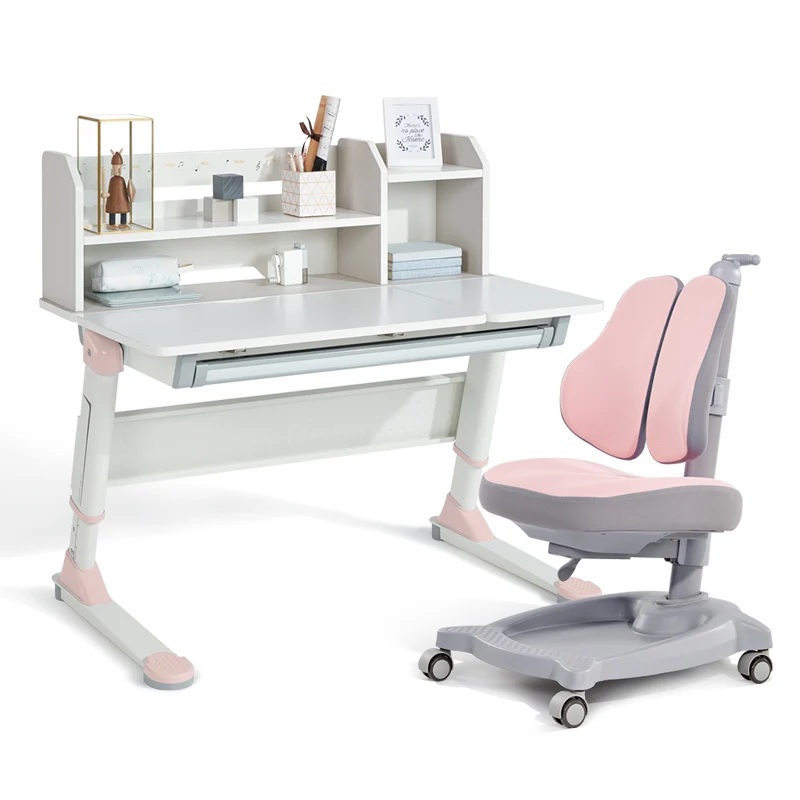 2M2KIDS Modern Study Desk Child Adjustable Table for Study Ergonomic Solid Wood Kid Desk Study Adjust Bedroom Furniture