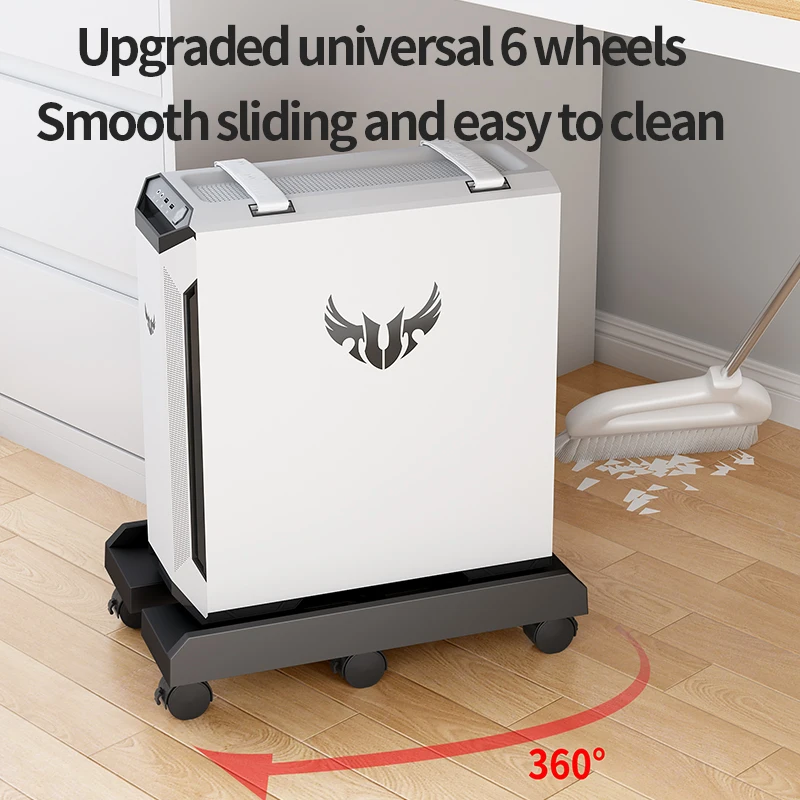 036-B01 Expandable Plastic CPU Dual Level Stand Laptop Stand with Printer Tray Convenient and Practical Workspace Accessory