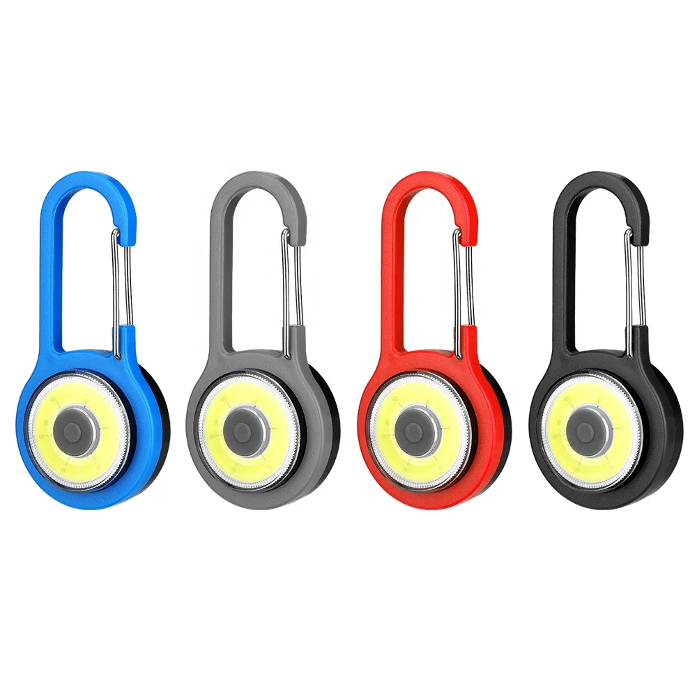 Mini Flashlight Carabiner Light 3 Lighting Modes LED Flashlights Backpack Torch Keychain Lantern