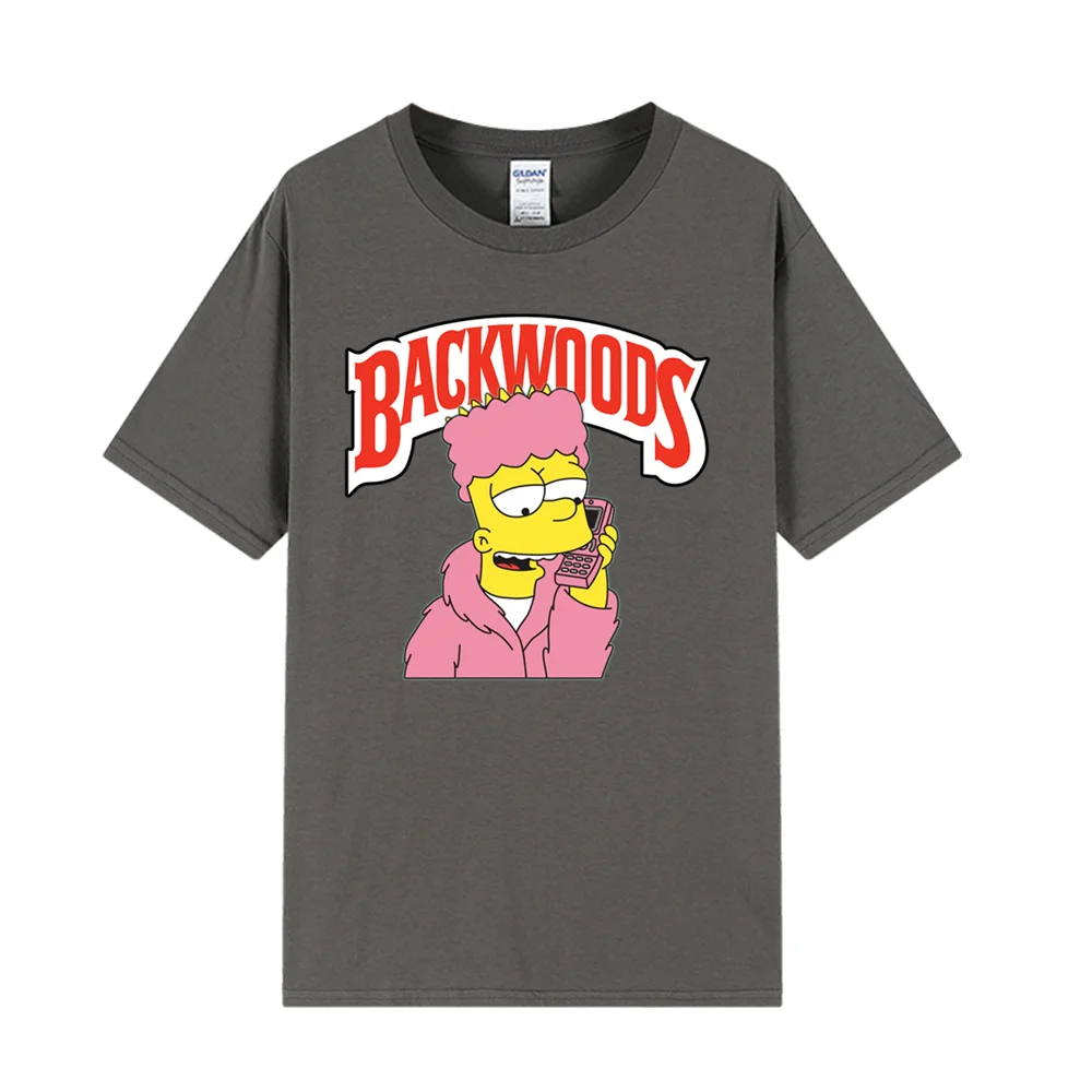 Promotional Backwoods Cookie Bart Simpson Clothes 100% Cotton Men Plain Blank T Shirt With Custom Logo