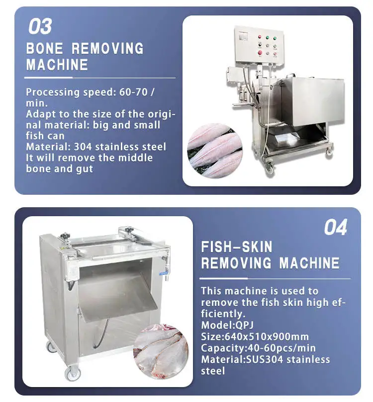 High quality and high efficiency fish processing machine sardine sardine fish salmon cod tilapia turnkey fish processing machine