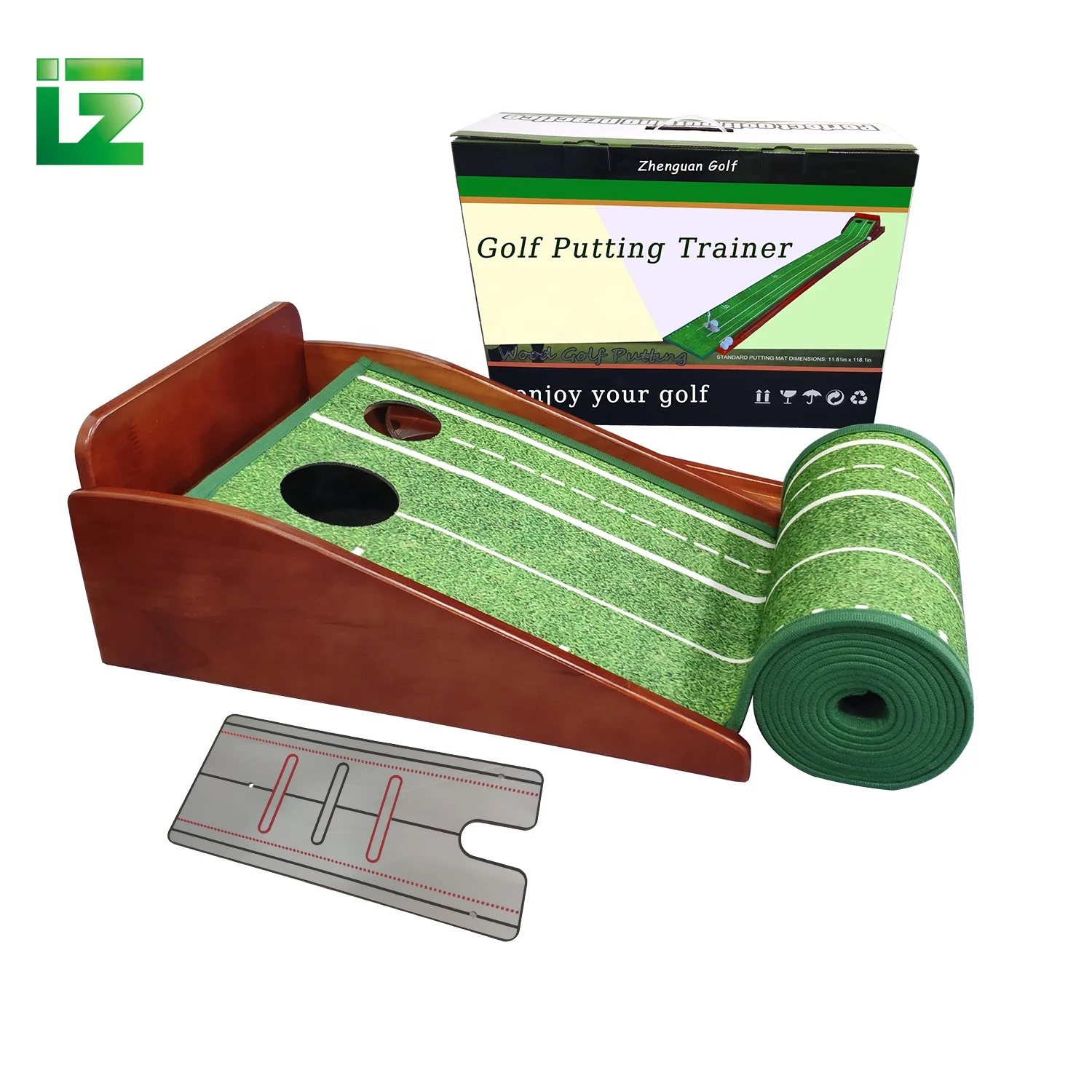Portable Rubber Back Golf Putter Practitioner Automatic Balls Return Golf Putting Trainer With Simulator System