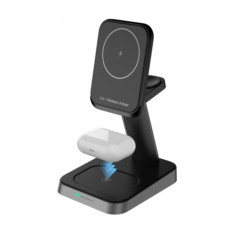 Factory Direct Selling 15w 4 In 1 With Led Magsafing Wireless Charger For Iphone 12 Pro