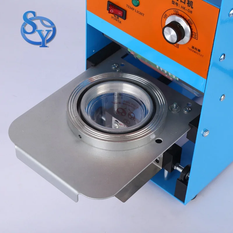 Whole sale manual plastic bottle cup sealed hand press bubble tea cup sealing machine