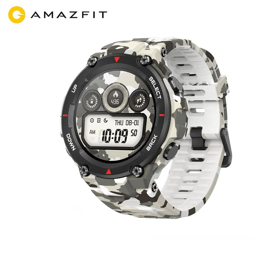 
Смарт-часы Amazfit T-rex T rex, прочные, GPS/ГЛОНАСС, 20 дней без подзарядки 