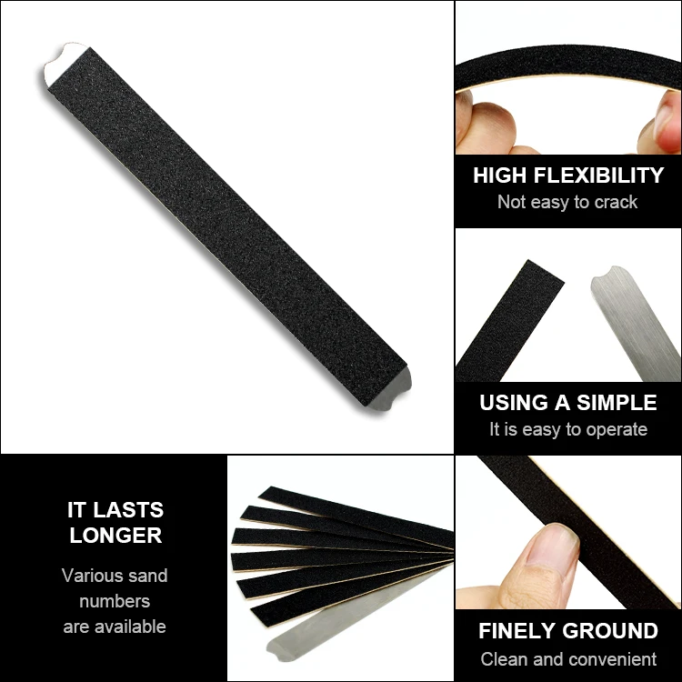 Металлическая пилка для ногтей от производителя, индивидуальная пилка для ногтей из нержавеющей стали, сменные пилки для ногтей, оптовая продажа