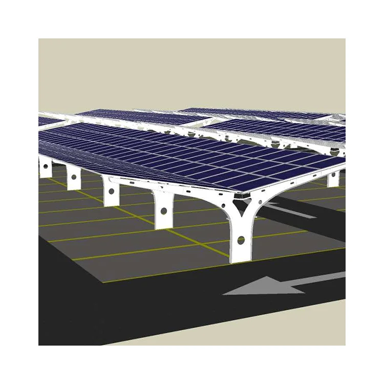 Low-Priced Waterproof Solar Car Port with Aluminum Alloy Structure Soolar Panel Carport Canopy Mounting System