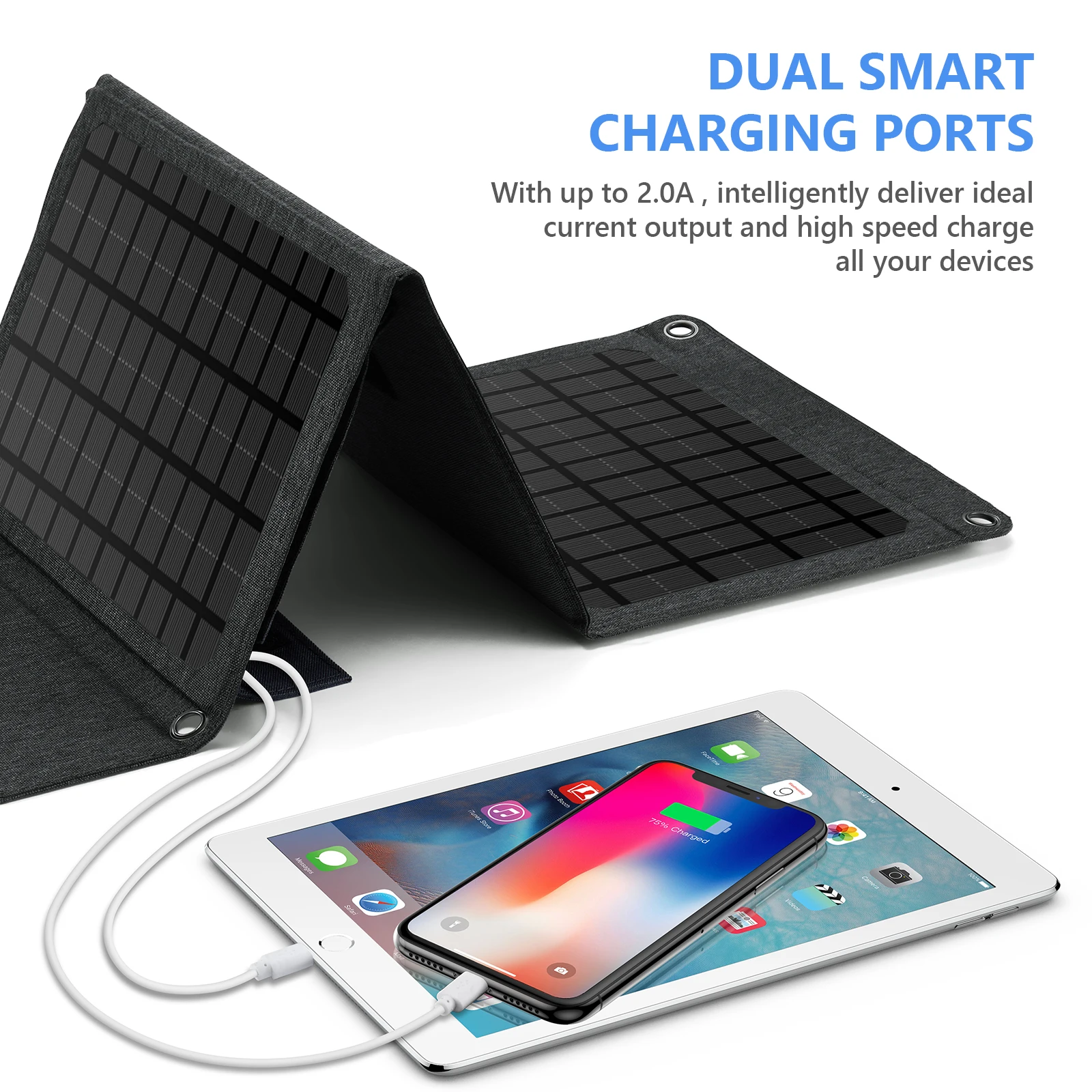Factory Price Portable Mobile Solar Charger Foldable 18W 24W 30W Solar Panel Camping Travel Charger for Tablet Ipad iPhone