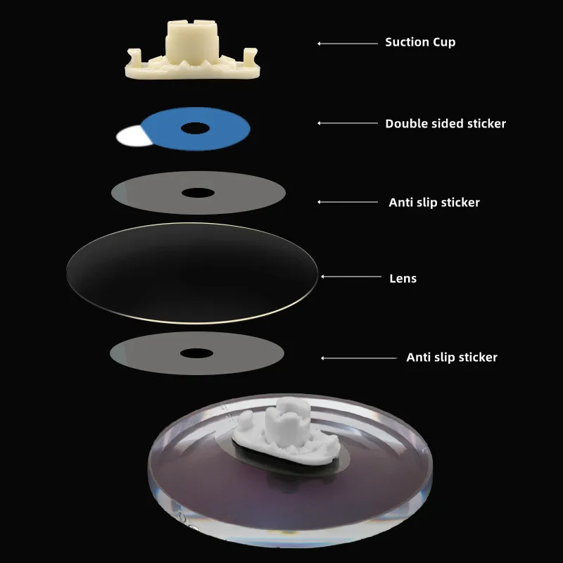 Multi Size Professional Lens Edger Suction Cup For Glasses Edger Optical Accessories