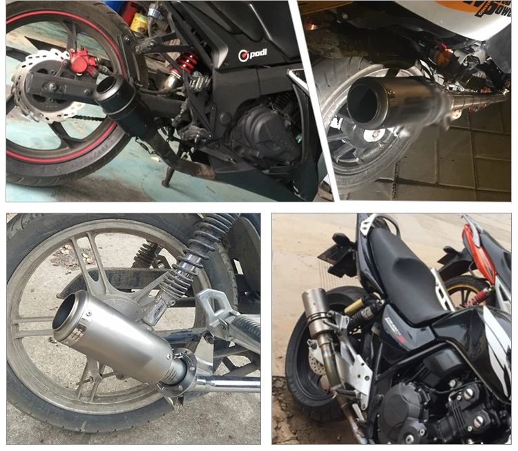 51mm/60mm Motorcycle Pipe Escape Exhaust SCs Muffler GP-project Universal Pitbike Racing Muffler