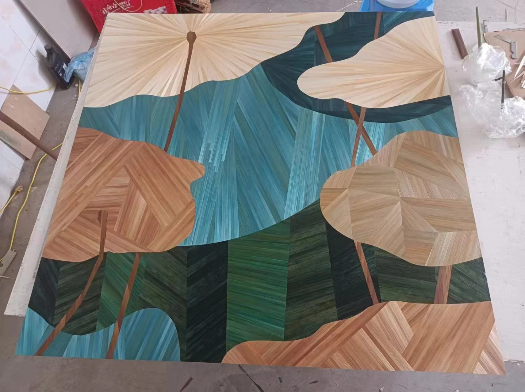 Art Straw Marquetry Furniture Panel Jewelry Box Art Surface Straw Picture Inlay Craft Decorative Wall Panel