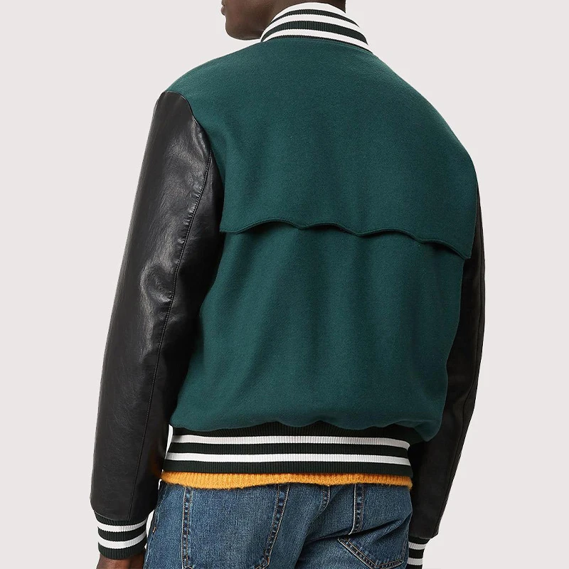 Hot Stylish Streetwear Mens Bomber College Vintage Sweatshirt Custom Patch Baseball Varsity Jacket