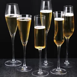 Hand made champagne crystal glass cheap champagne glass cylinder long stem champagne flute glass for sale