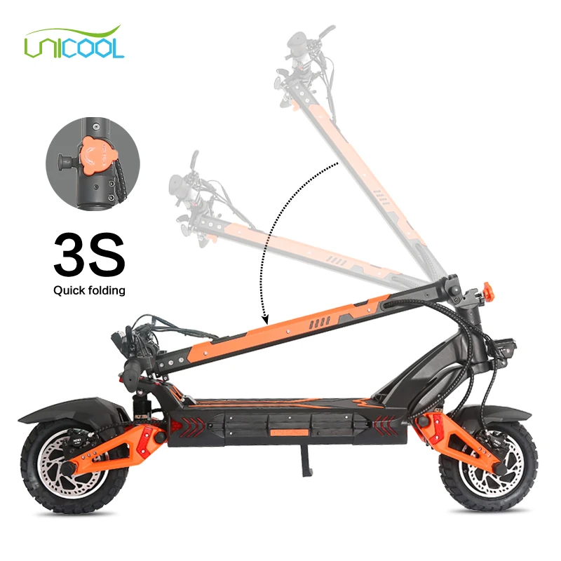 Unicool Vdm-10 Unigogo G3 Pro  3200w 52v23 Ah Chinese Battery Auto 2 Motos Chargeable Freestyle Deck Scooter