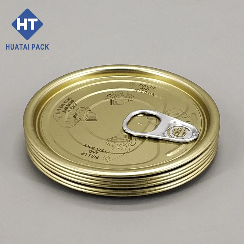 Best selling Tinplate EOE easy open lid 99mm 401Eoe Round Pull Ring Canning Can Lids Easy Open Peel Off End