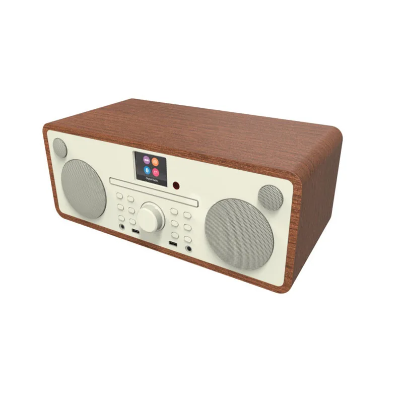 wood cd player 2.1CH DISPLAY DAB BT CD PLAYER  All-in-one home Music System fm cd radio