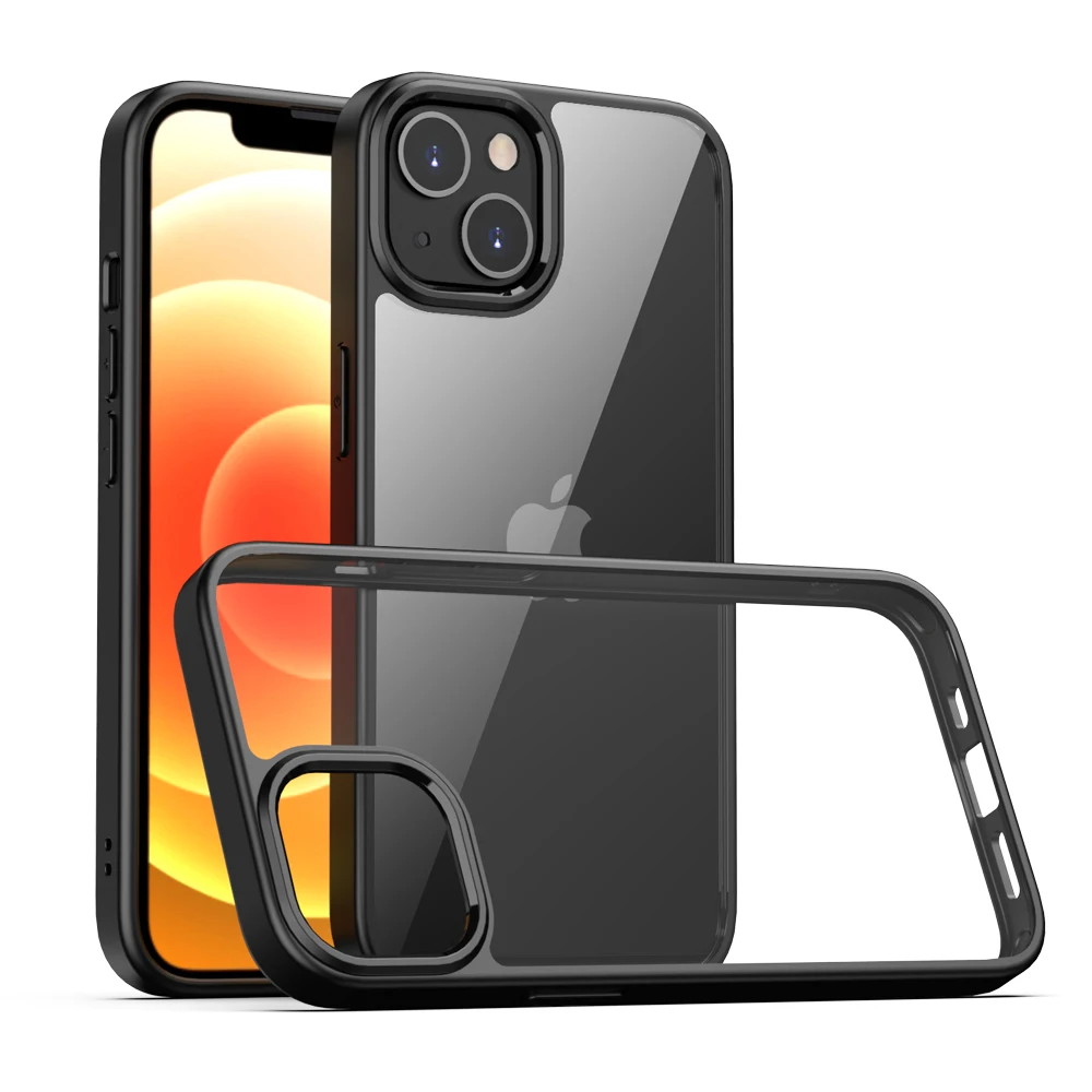 Новое поступление Жесткий ПК Прозрачный чехол для iPhone 12 прозрачный противоударный 13 mini pro