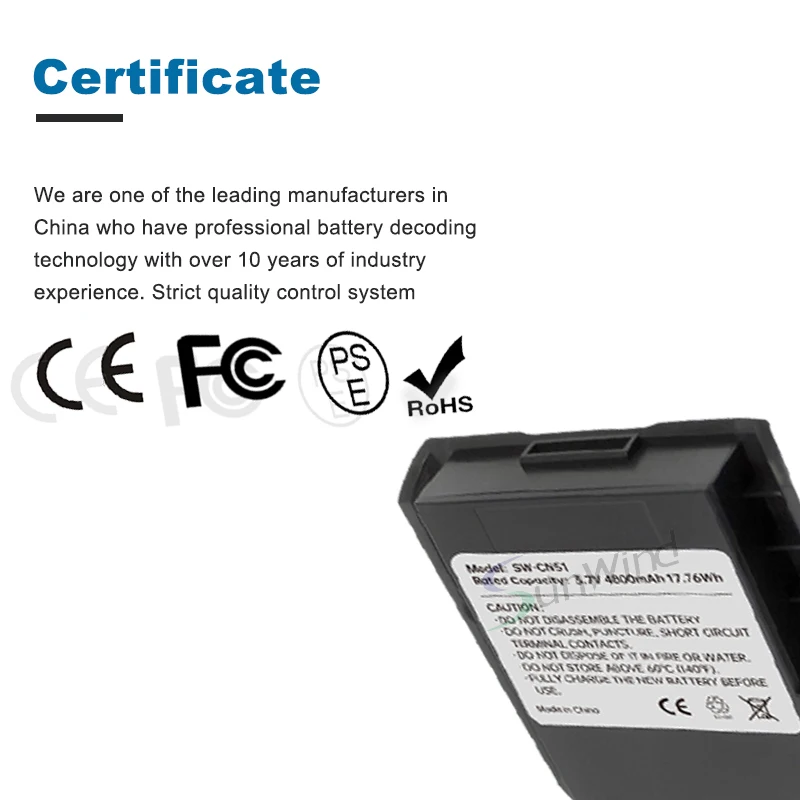 Сканер штрих-кода PDA Аккумулятор для Intermec CN50 CN51 318-038-001 AB25 литий-ионный аккумулятор 3 7 В 4800 мАч