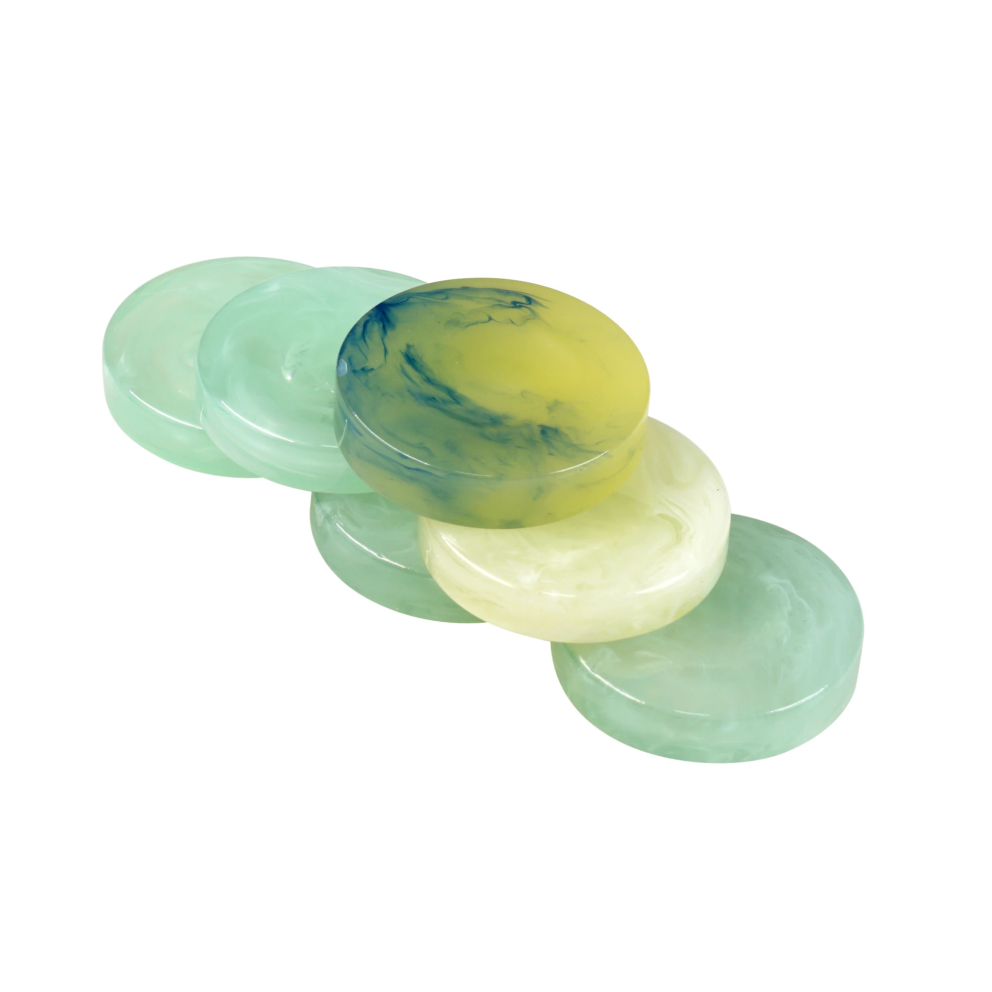 Emerald Green Handmade Game Checkers Chips with Groove Highly-polished Playing Game Replacement Pieces for Puzzle Game