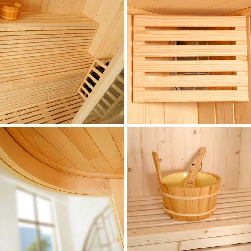 2 Person Solid Wood Traditional Indoor Sauna Rooms For The Home Full Spectrum Infrared Sauna Dome