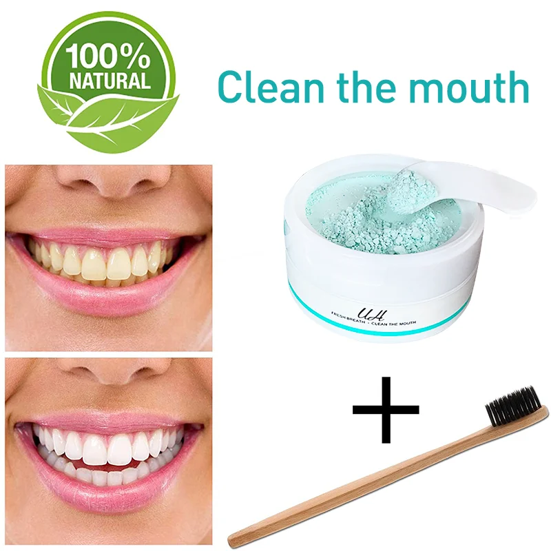 Professional Tooth Whitening Powder Wholesale Vegan Natural Fluoride Free Oral Care Powder For Whitening Teeth