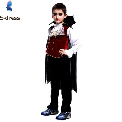 Vampire Costume for Boys Kids Halloween Costumes Party Dress Up Clothes Cosplay