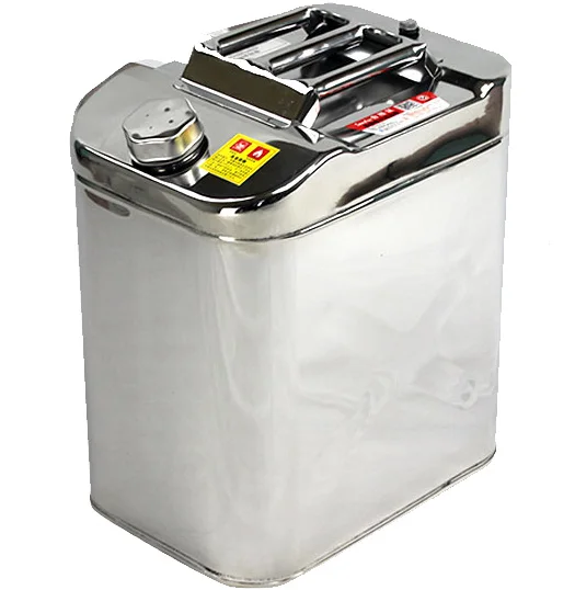 Stainless Steel Gasoline Diesel Jerry Can 30 Liter Oil Fuel Water Tank