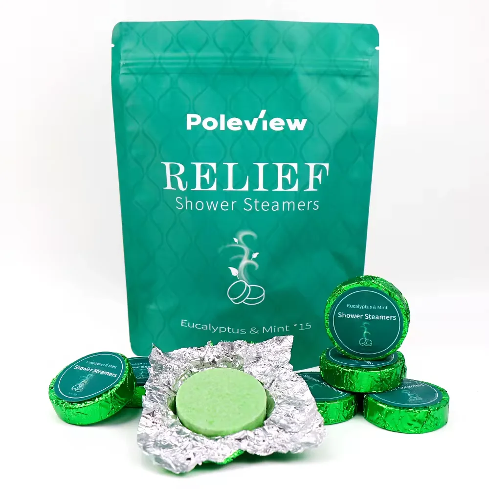 Bodynurse Vegan Essentl Oil shower bomb Aromatherapy Eco-friendly eucalyptus Bag shower steamers for bath and body fizzy steamer