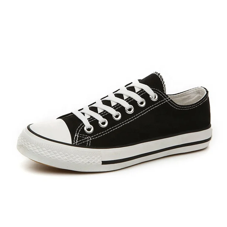
Hot Sale Classical Lace Up Flat White Canvas Bulk Low Top Vulcanized Shoes For Men And Women 