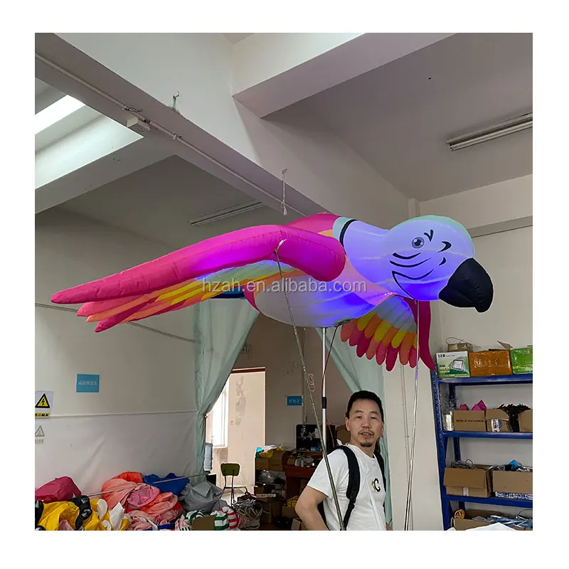 Lighting Bird Costume Inflatable Parrot Puppet for Street Parade Performance