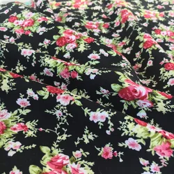 Гавайская Яркая Мягкая тканая цветочная ткань из искусственного шелка с принтом для платья, размер на заказ