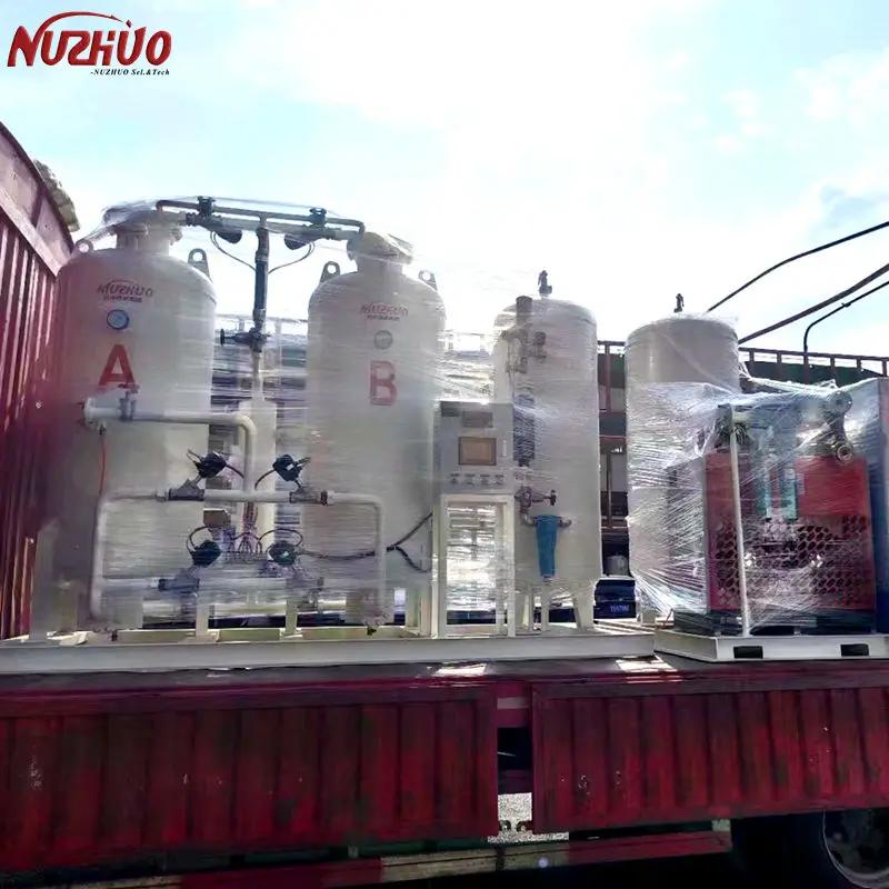 NUZHUO Planta De Oxigeno 3Nm3/h-100Nm3/h Multi-function Industrial Oxygen Making System PSA O2 Station