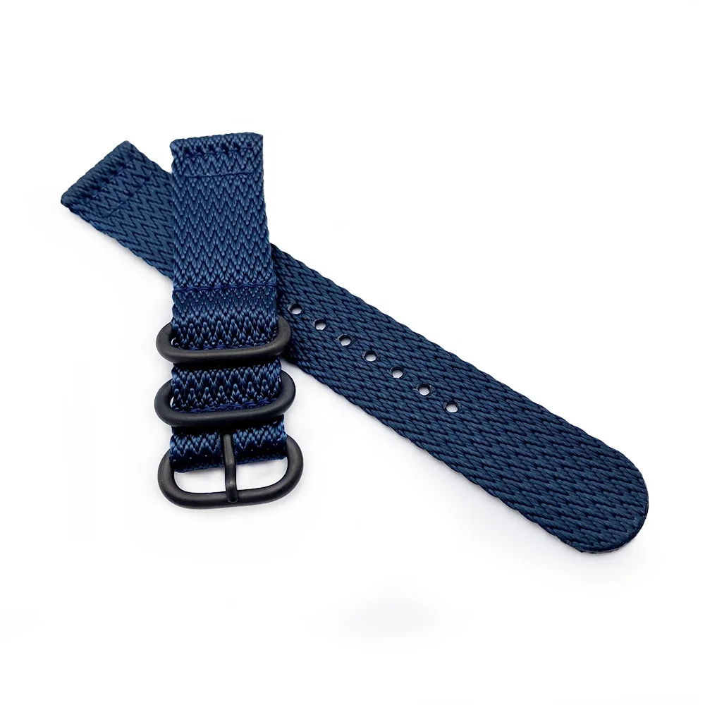 Custom Zulu Watch Straps Navy Dark Blue color Two piece 20mm 22mm Wrist Belt Nylon Fabric